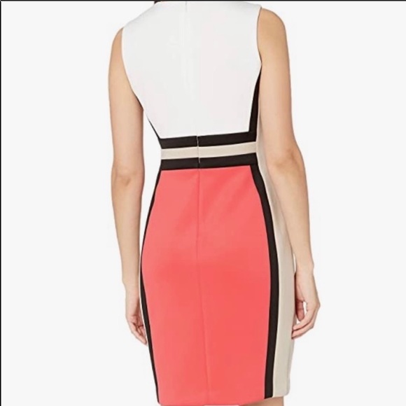 Calvin Klein Scuba Colorblock BODYCON Dress - Picture 4 of 8